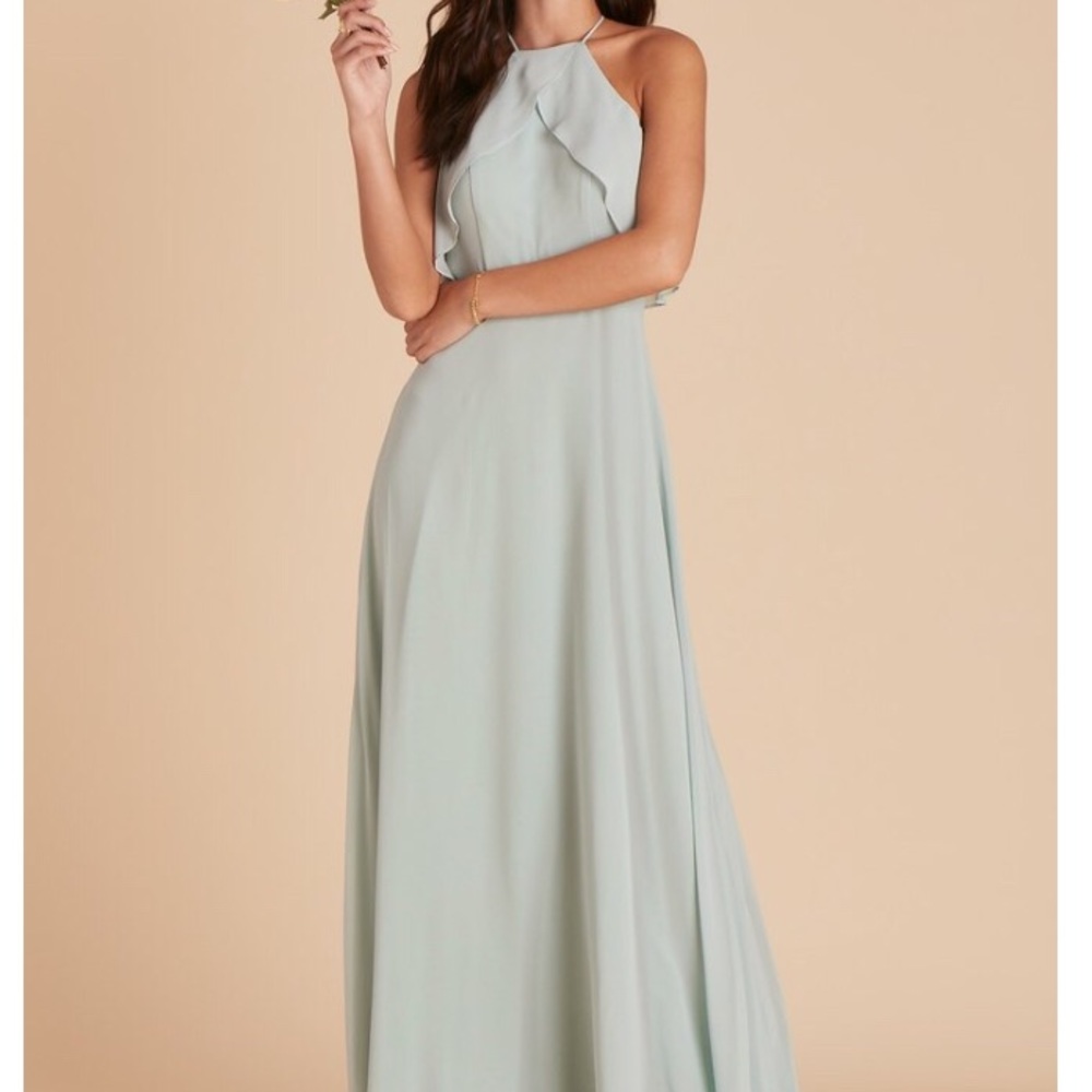 Birdy Grey Sage Green Halter Bridesmaid Dress